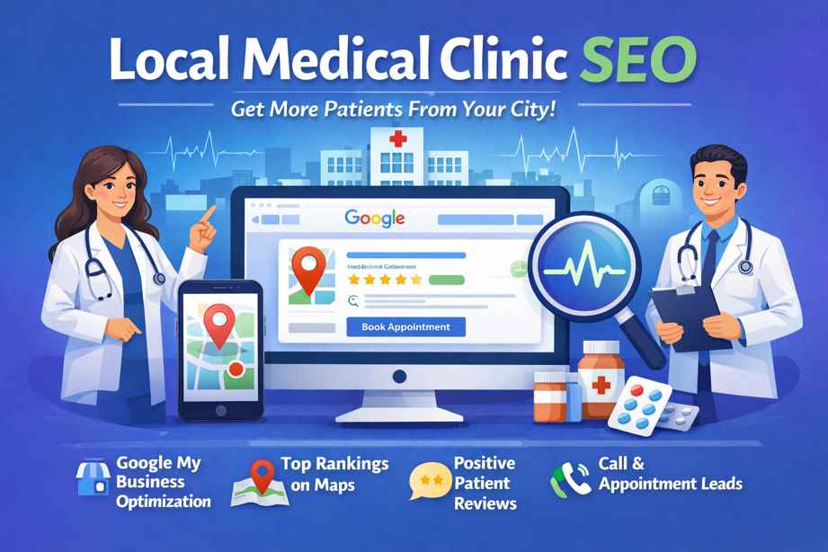 Local medical clinic SEO ranking improvement project