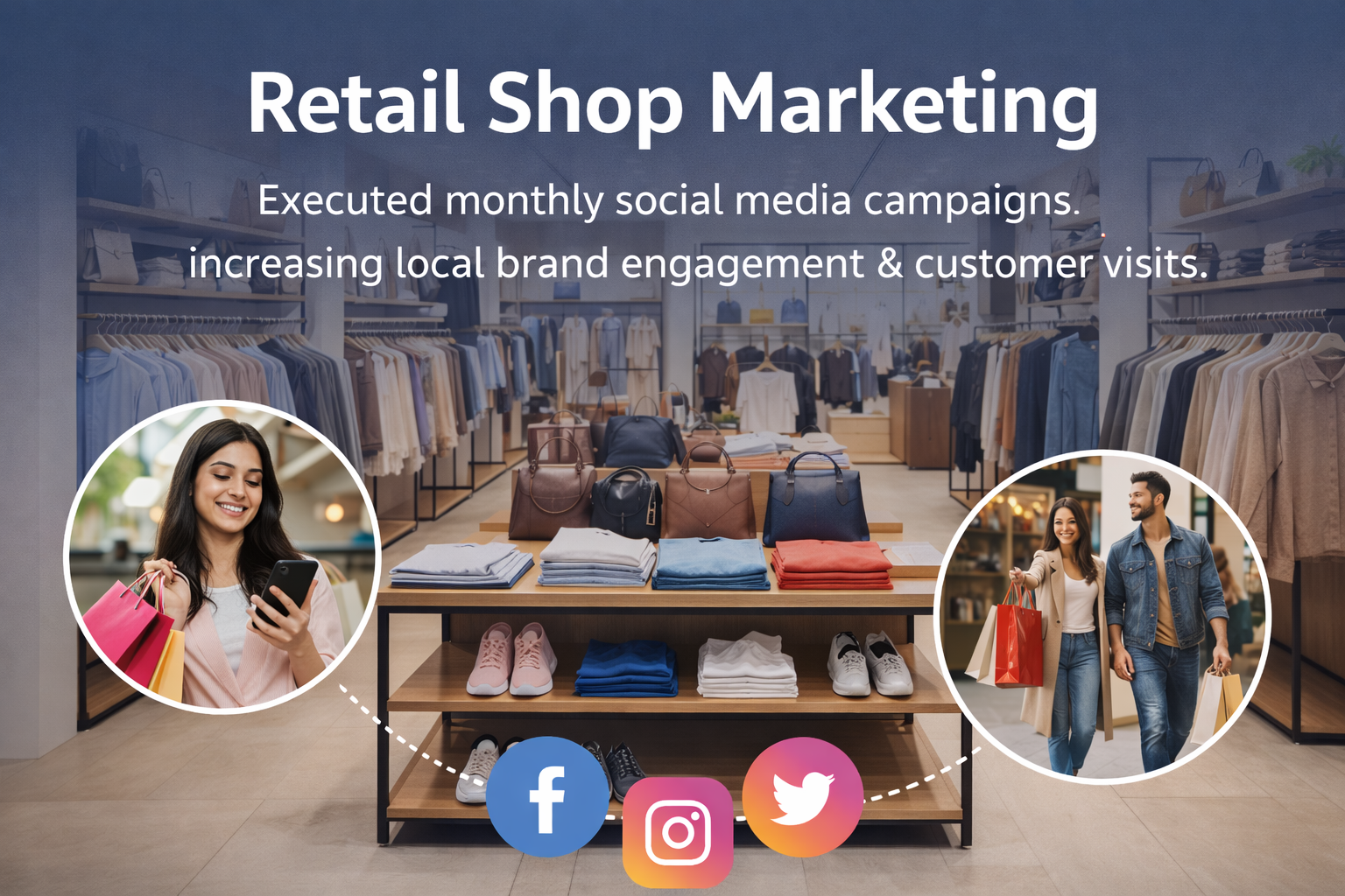Retail shop social media marketing campaign results